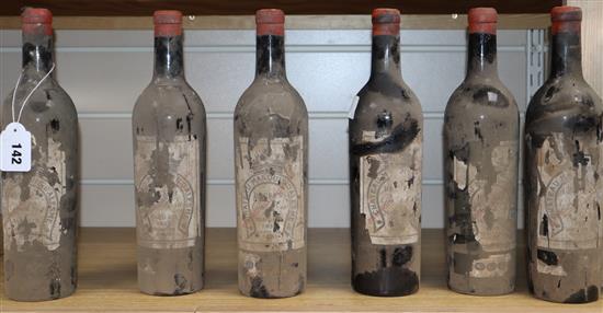 Six bottles of Ch.Marquis DAlesne margeaux, 1933